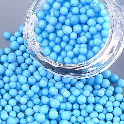 Petites boules de mousse artisanales, ronde, pour la fabrication d'artisanat de vacances de mariage bricolage, bleu profond du ciel, 2.5~3.5mm