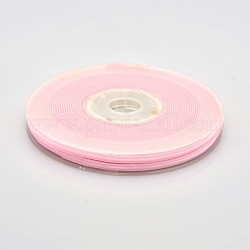 Ruban de velours en polyester pour emballage de cadeaux et décoration de festival, rose, 1/8 pouce (4 mm), environ 100yards / rouleau (91.44m / rouleau)
