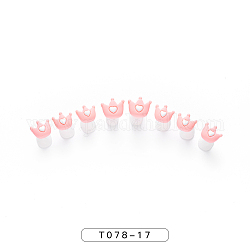 Separadores separadores de dedos de dedos de silicona, arte de uñas manicura pedicura herramientas, para manicura pulido de uñas, corona, rosa, 26~31x18~20.5 mm, 8 pcs / juego