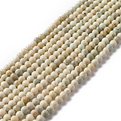 Fili di perline di magnesite naturale, tinti e riscaldato, tondo, navajo bianco, 4~4.5mm, Foro: 1 mm, circa 92~93pcs/filo, 15.51~15.71'' (39.4~39.9 cm)