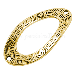 Tibetan Style Links/Connectors, Cadmium Free & Nickel Free & Lead Free, Antique Golden, 36x18x2mm, Hole: 2mm