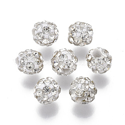 Abalorios de Diamante de imitación de arcilla polímero, redondo, cristal, rhinestone: pp10 (1.6~1.7 mm), 4 fila de rhinestone, 6mm, agujero: 1.6 mm