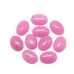 Natural White Jade Cabochons, Dyed, Oval, Violet, 18x13x5mm