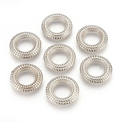 Пластиковое соединительное кольцо ccb, платина, 24x4 мм, отверстие : 13 мм