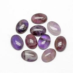 Cabochon ametista naturale, ovale, 10x8x4~5mm
