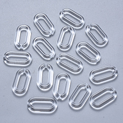 Anneaux de liaison acryliques transparents, connecteurs à liaison rapide, pour la fabrication de chaînes de câble de bijoux, ovale, clair, 20.5x11x3mm, diamètre intérieur: 13.5x4 mm