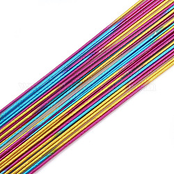 Round Iron Wire, Colorful, 22 Gauge, 0.6mm, about 2.62 Feet(80cm)/strand, 50strand/bag
