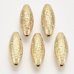 Ccb Kunststoff-Perlen, Reis, golden, 23x9x8 mm, Bohrung: 1.8 mm, ca. 540 Stk. / 500 g