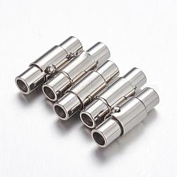 Diy Edelstahl-Verschlussrohr-Magnetverschlüsse, Kolumne, 18x5 mm, Bohrung: 3 mm