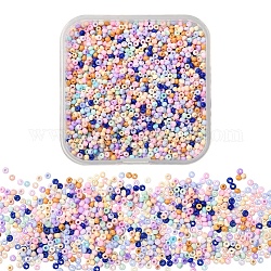 13/0 Perlas de semillas de vidrio, Ceilán, agujero redondo, redondo, color mezclado, 2~2.3x1.5mm, agujero: 0.8 mm, alrededor de 1714 unid, 40~48 g / caja