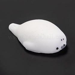 Мягкая игрушка для снятия стресса в форме тюленя, забавная сенсорная игрушка непоседа, для снятия стресса и тревожности, белые, 59x35x16 мм