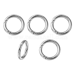 Anelli di chiusura a molla in lega di zinco, o anelli, platino, 35x5mm, diametro interno: 25mm