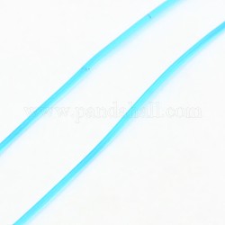 Coreano hilo cristal elástico, cordones para rebordear joyas, cuerda de pulsera elástica, redondo, cielo azul profundo, 0.8mm, alrededor de 1093.61 yarda (1000 m) / rollo