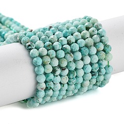 Brins de perles de turquoise péruvienne naturelle (jaspe), facette, ronde, 3.5mm, 15.55'' (39.5 cm)