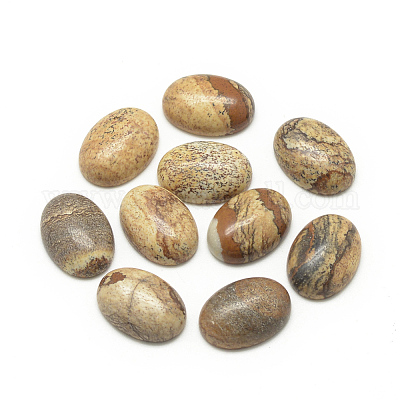 Cabochon di diaspro dell'immagine naturale&nbsp;G-R415-14x10-42-1
