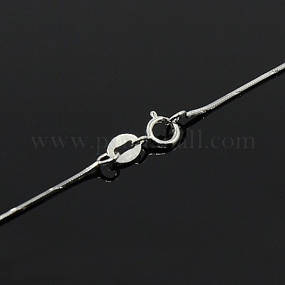 Collane a catena a serpente in argento sterling anti-ossidazione unisex alla moda placcate in rodio 925 all'ingrosso