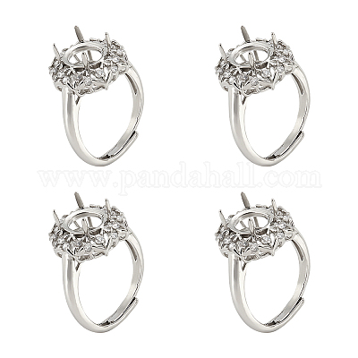 Wholesale NBEADS 4 Pcs Claw Ring Blank 