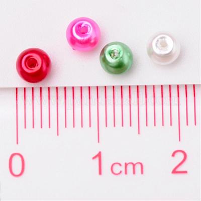 Wholesale PandaHall about 400pcs 4mm Mixed Color Round Glass Pearl