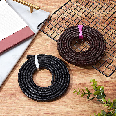 Wholesale GORGECRAFT 2 Yards 12mm Fold Flat Braided Genuine Leather Strap  Cord Leather String Lace Strips Braiding String Roll for Jewelry Making DIY  Craft Braided Bracelets Belts Keychains(Coconut Brown) 