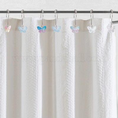 12pcs Shower Curtain Hooks, Home Decorative Rustproof Shower