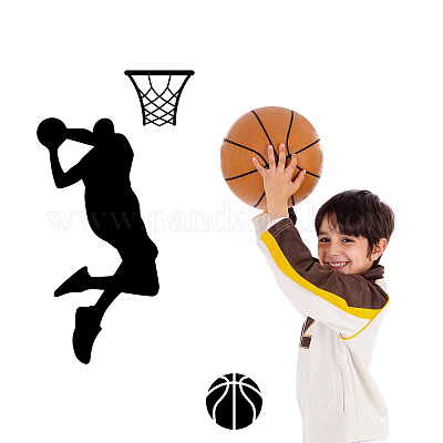 Wholesale SUPERDANT Basketball Dunk Wall Decal 6 Man Playing Basketball  Wall Stickers Removable PVC Wall Art for Basketball Fan Boy Room Decoration  Basketball Room 40x98cm 