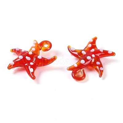 Colgantes artesanales de lampwork&nbsp;LAMP-C015-02H-1