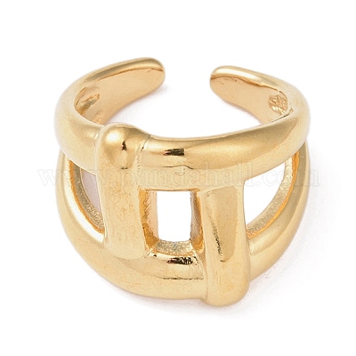 Polsino aperto in ottone&nbsp;RJEW-R143-01G-G-1