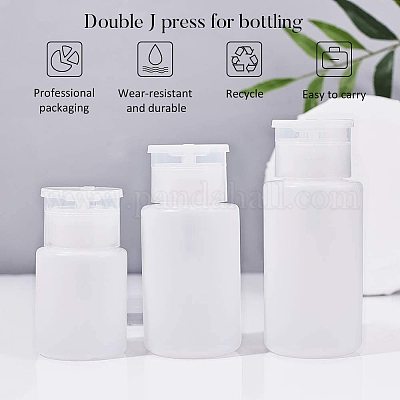 Shop BENECREAT 6 PACK 100ml/160ml/180ml Nail Polish Remover Pump Dispenser  Push Down Cleanser Bottle with Label for Jewelry Making - PandaHall Selected