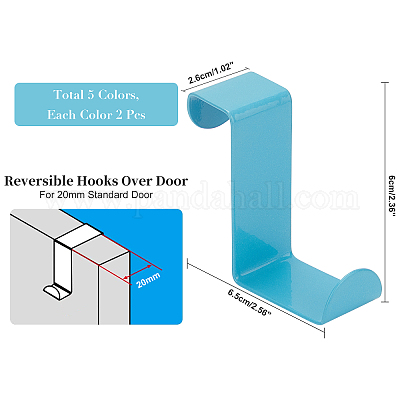 10 PCS Over The Door Hooks Z-Shaped Door Hanger Hook Dual Head