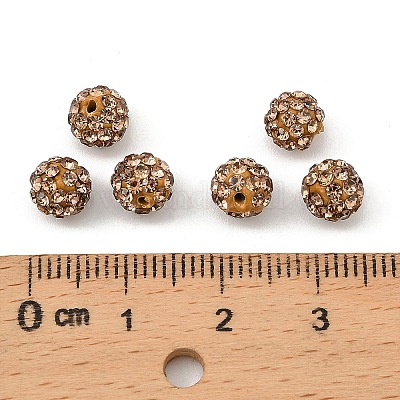 Perles de strass en argile polymère&nbsp;RB-H284-6MM-Half-246-1