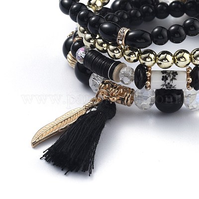 Ensembles de bracelets extensibles multicouches&nbsp;BJEW-H533-02D-1