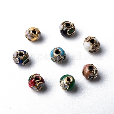 Perline di cloisonne fatto a mano&nbsp;CLB6mm-M-01-1