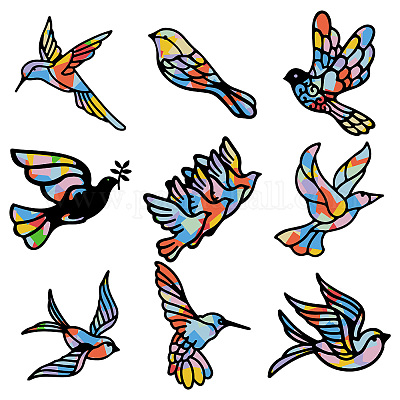 Birds Suncatcher Kit Arts and Crafts Kit Stained Glass Bird DIY