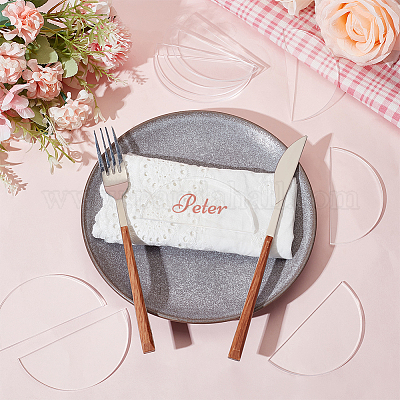 20 Cartelli Segnaposto In Acrilico Trasparente 10x15cm Con Supporti | Per Matrimoni Feste Tavolo Fai Da Te