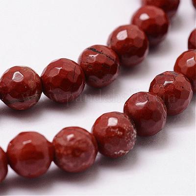 Chapelets de perles en jaspe rouge naturel&nbsp;G-D840-50-8mm-1