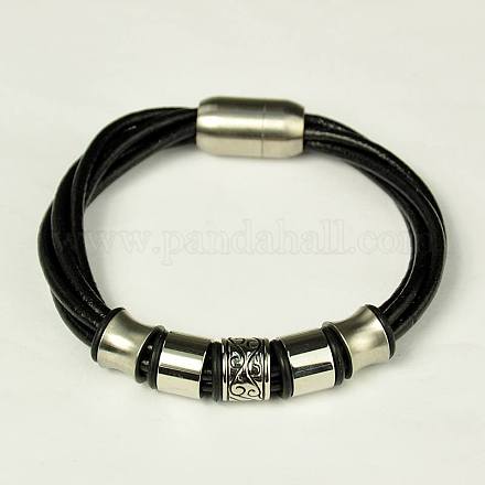 Leather Cord Bracelets BJEW-C337-9-1