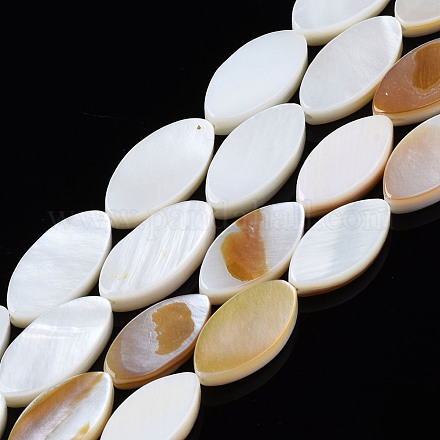 Eau douce naturelle de coquillage perles brins SHEL-Q024B-017-1