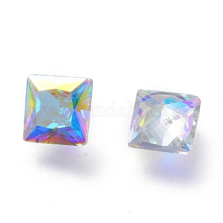 Cubic Zirconia Pointed Back Cabochons ZIRC-H108-09C-001AB-1