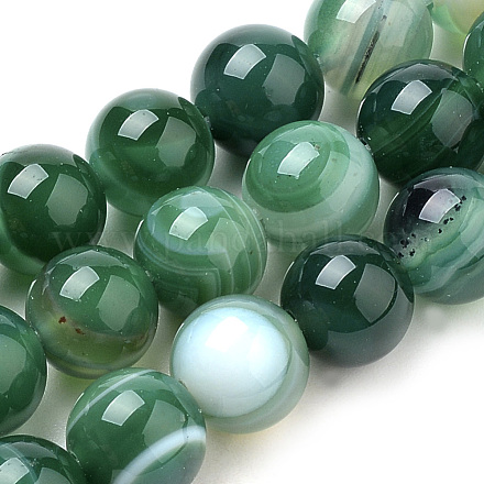 Natural Striped Agate/Banded Agate Beads Strands G-S259-04E-8mm-1