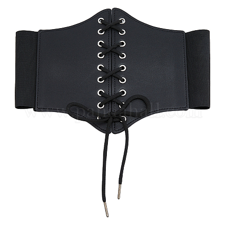 Cintura larga a catena elastica in similpelle AJEW-WH0314-148A-1