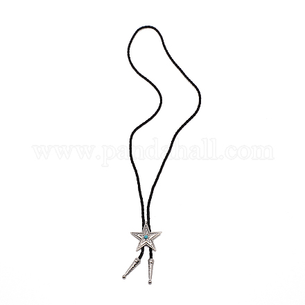 Stern-Lariat-Halskette für Männer und Frauen NJEW-WH0011-05AS-1