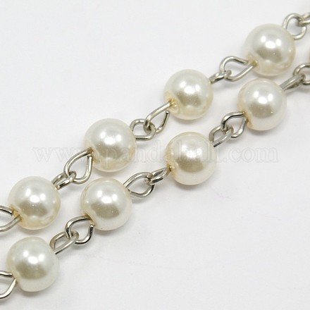 Handgefertigte Glasperlen Perlenketten für Halsketten / Armbänder machen AJEW-PH00633-02-1
