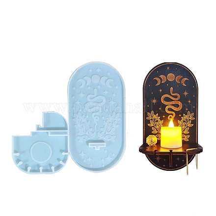 DIY Witchcraft Wall Hanging Candle Holder Display Silicone Molds DIY-G086-11A-1