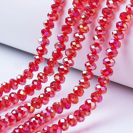Chapelets de perles en verre électroplaqué EGLA-A034-T2mm-B06-1