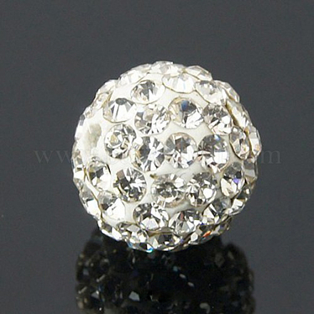 Grade A Crystal Pave Disco Ball Beads X-RB-Q195-12mm-001-1