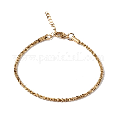 Ионное покрытие (ip) 304 браслет-цепочка из костяной веревки из нержавеющей стали для женщин BJEW-I311-01B-G-1