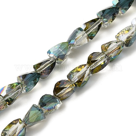 Transparent Electroplate Glass Beads Strands EGLA-I017-02-HP01-1