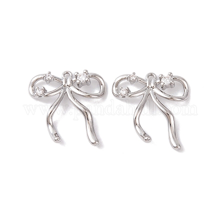 Латунные микропаве прозрачные подвески с фианитом KK-S376-17C-P-1