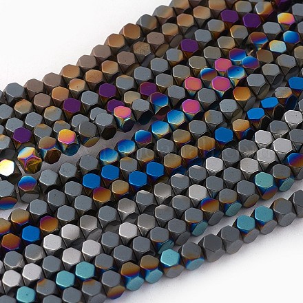 Electroplated Non-magnetic Synthetic Hematite Beads Strands G-P408-K-1