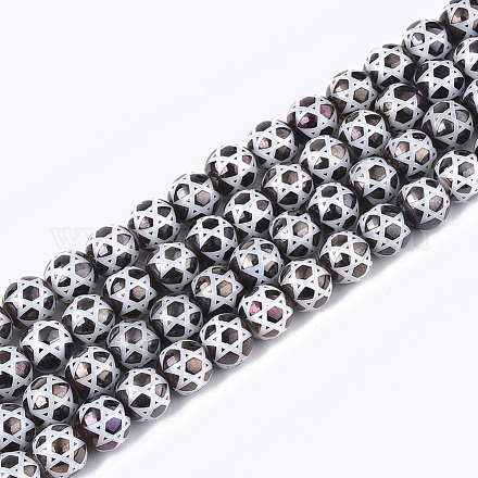 Chapelets de perles en verre électroplaqué EGLA-S177-08A-01-1